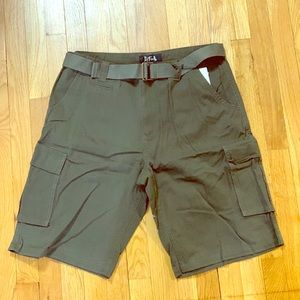 Woodland Green Cargo Shorts (FREE BELT INCLUDED)
